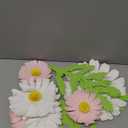 Paper Flowers Decorations for Wall Giant Daisy Flowers Bulletin Board Decoration 3D Floral Tissue Paper Flowers Hanging for Classroom Wedding Baby Shower Tea Party Backdrop (Pink, White