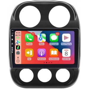 Car Radio Stereo for Jeep Compass Patriot 2010-2016,10" Android 13 Touchscreen Head Unit,Wireless CarPlay & Android Auto,GPS Navigation,HD Backup Camera,Mirror Link,WiFi 6,Bluetooth 5.4,FM,SWC