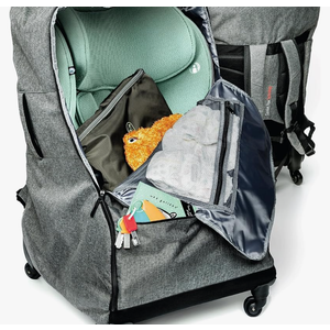 Car Seat Travel Bag With Wheels - 3 In 1 Padded Carseat Carrier Backpack With Extra Storage To Cover All Your Toddler Airplane Travel Essentials - Baby Car Seat Bags For Air Travel