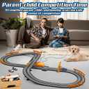 Slot Car Race Track Sets for Boys, Race Car Track with 2 High-Speed Slot Cars, Battery or Electric Car Track, Dual Racing Game Lap Counter Track Sets, Toys Gifts for Boys Girls Ages 4 5 6 7 8-12