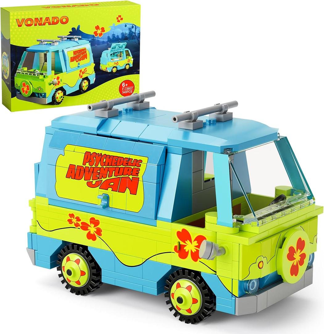 Classic Children Adventure Movie Car Building Blocks Toys, Mysterious Toy Car Compatible with Lego, Toy Set for Movie Fans, Ideal Gift for Kids Boys and Girls 6 Years and Up