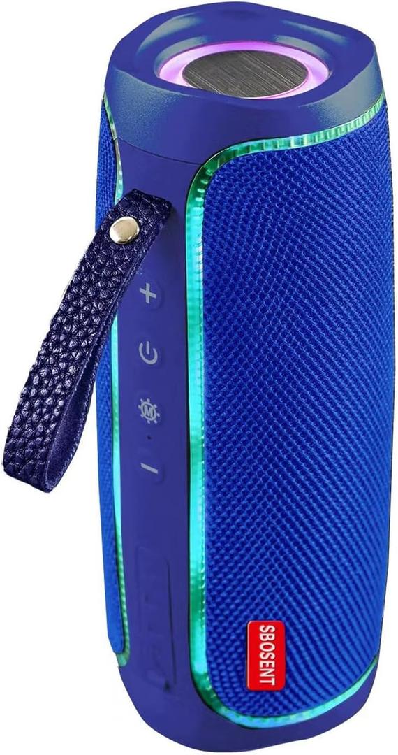 Bluetooth Portable Speaker,Wireless Bluetooth Speakers V5.1USB Card,Micro SD Card,Bluetooth Speaker with Lights,Wireless Speakers with Bluetooth for Outdoor,Indoor,Travel,Beach,Camping