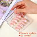 9 Pcs Press On Nail Packaging Box with 30 Pcs Adhesive Double Sided Tape Acrylic Press on Nail Case Clear Nail Packaging for Press Ons Artificial False Nails Display Container Supplies