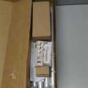 KAMANINA Silver Curtain Rod 32 to 58 Inch(2.6-4.8ft), 1 Inch Heavy Duty Curtain Rods for Windows Adjustable Decorative Drapery Rods with Marbled Finials