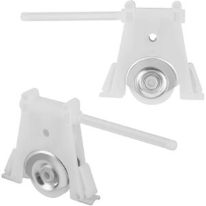 2 Pack Sliding Screen Door Lower Roller Assembly, Compatible with Andersen Part #1997310 (1991 to Present), Durable Wear-Resistant Wheels, Adjustable Vertical Height Wheels, Smooth Sliding, White