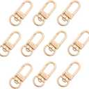 PH PandaHall Key Chain Clips, 30 Pieces Golden Metal Lobster Claw Clasps Swivel Lanyards Trigger Snap Hooks Strap for Keychain Key Rings DIY Bags Jewelry Findings Crafts, 34x14x6.5mm
