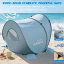 Elegear Pop Up Baby Beach Tent with Mini Canopy, CumbreX UPF 50+ UV Protection Baby Tent Sun Shelter, 1S Setup Portable Baby Beach Essentials Shade for Infant Toddler Outdoor Indoor Play - Blue