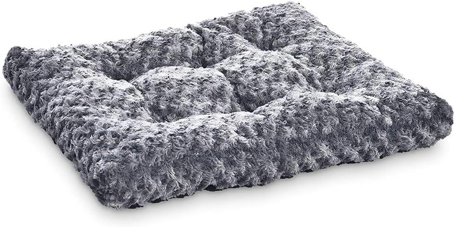Amazon Basics Cat and Dog Bed and Crate Pad, Machine Washable, Indoor, 29 x 21 x 3 inches, Gray