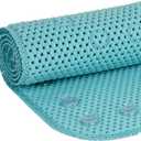 Softex Bath Mat for Tubs, Machine Washable, 17 x 36 Inches, Blue, Skid Resistant