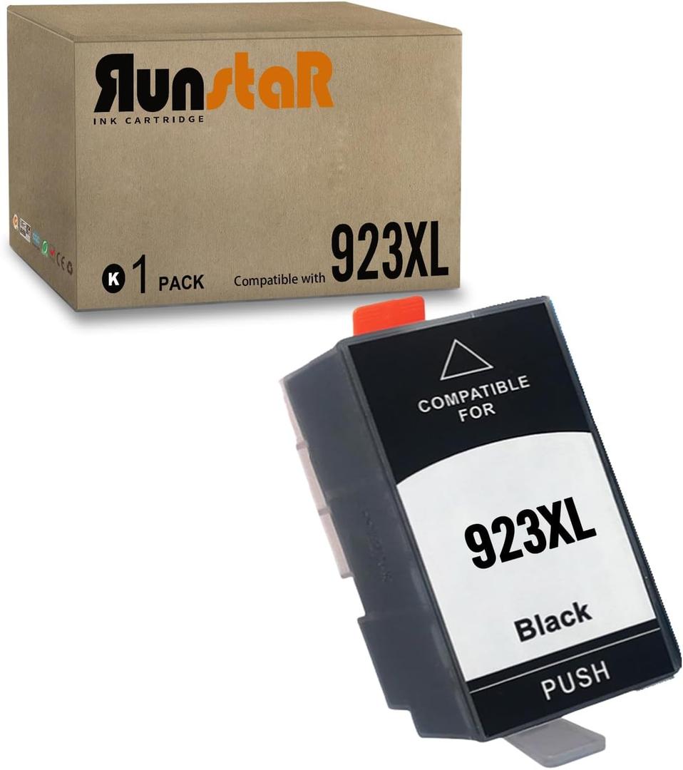 923XL 923e 923 Black Ink Cartridge Latest Chip Compatible for HP OfficeJet Pro 8135e 8130e 8139e 8138e 8122e 8120 8124e 8125e 8130 8132e 8134e Printer (1 Black)