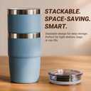 8 oz Small Coffee Cup with Magnetic Lid, Ceramic-Lined 18/8 Stainless Steel, Double-Wall Vacuum Insulated, Stackable, Dishwasher Safe, Mini Tumbler for On-the-Go, 2 Pack, Hot Pink