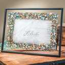 4x6 Picture Frame Colorful Fused Stained Glass Tabletop Photo Display Easel Back Pic 456-46HV