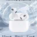 Wireless Charging Case Compatible with AirPods 3rd Generation, Charger Case Replacement for AirPods 3 with Bluetooth Pairing Sync Button, Earbuds Not Included