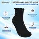 Bulinlulu Womens Diabetic Socks 6 Pairs Non-Binding Neuropathy Socks for Women 6-9 9-11