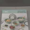 COOK WITH COLOR Mixing Bowls with Lids - 12 Piece Plastic Nesting Bowls Set includes 6 Prep Bowls and 6 Lids, Microwave Safe Mixing Bowl Set, Mint Embossed