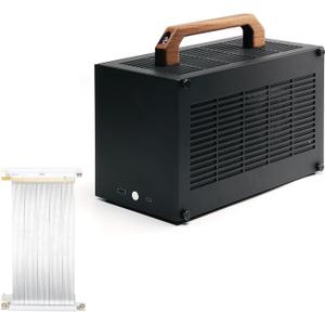 K49-BL Black Mini ITX Case/Wooden Handle/Gen 4 Riser Cable / 8.3L Small Form Factor, Supports GPU up to 300mm, CPU Cooler up to 69mm, USB 3.0 & Type-C Front I/O (K49BL&Gen4 Riser Cable) K49-BL Black Mini ITX Case/Wooden Handle/Gen 4 Riser Cable / 8.3L Small Form Factor, Supports GPU up to 300mm, CPU Cooler up to 69mm, USB 3.0 & Type-C Front I/O (K49BL&Gen4 Riser Cable)