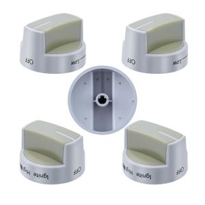 Upgraded W10339443 Stove Knobs Replacement Parts for Whirlpool Gas Range Knobs WPW10339443 Stove Top Burner Knob WFG320M0BW2 WFG505M0BS0 Whirlpool Cooktop Oven Burner Control Knobs White 5Pcs