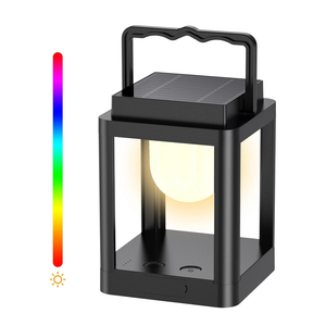 Outdoor Solar Table Lamp,Collasis 10 RGB Color Changing Lights,Portable Rechargeable Solar Lantern Waterproof, Touch Control Outdoor LED Lights Decorative for Patio Walking Reading Camping Bedside
