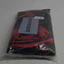 4 Pcs Rose Shower Curtain Set, Flower Romantic Rose Curtain with Non-Slip Rug,Toilet Lid Cover,U Shape Mat,Waterproof Shower Curtains with 12 Hooks Bathroom Decor, Red Black 72"72"