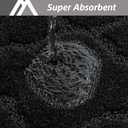 COSY HOMEER Soft Kitchen Rugs and Floor Mats for in Front of Sink Super Absorbent 20"x59" Non-Skid Standing Washable,Polyester,Black