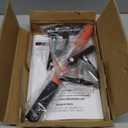 4-in-1 Door Hinge Adjustment Tool, Heavy Duty Steel Door Gap Adjustment Tool with Round Handle Rubber Grip, Hinges Gap Adjusting Wrench for Residential and Commercial Use (Thickened) (Orange)