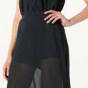 The Drop Women's Dierdre Sheer Maxi Skirt (Black, L)