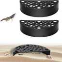 2Pcs Black Shrimp Cave Ornaments, Good Size Half Moon Shrimp House Decor, Fish Hiding Tools Supplies, Accessories Decor Supplies Can Be Used in Aquariums