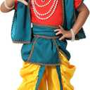 Ezuwail Lord Krishna Costume for Baby Boy Janmashtami, Krishnaleela & Kanha Dress Kids with Dhoti Set (Yellow)