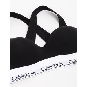 CALVIN KLEIN UNDERWEAR Women Black Solid Crossback Bralette, Size Medium
