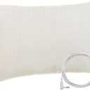 Grounding Pillowcase Grounding Pillow Case, 20"x30" Grounding Pillowcases Queen Size with 15ft Grounding Cord for Better Sleep, Beige