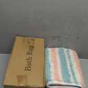 Scandinavian Bath Mat Non Slip Super Absorbent Bathroom Soft Microfiber Machine Washable Luxury Bathroom Carpet for Dining Room, Kitchen and Bedroom (31"x20", Pink)