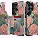 Goodon for Samsung Galaxy S26 Ultra Wallet Case, Floral PU Leather Cover