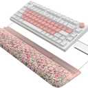 AnyShock 2 in 1 Keyboard Stand with Wrist Rest, 3-Angle Adjustable Keyboard Riser for Typing, Anti-Fatigue Memory Foam Wrist Support for Office Home (Pink)