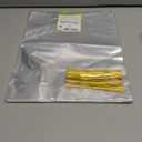 Wowfit 50 CT 12x16 inches Large Clear Bottom Gusset Cellophane Gift Bags with 6" Gold Twist Ties, Cello Packaging for Baby Showers, and Wedding Gift Wrapping