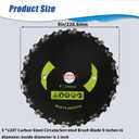 9" x 20T 2-Set Carbon Steel Round Chainsaw Tooth Brush Blades - Universal Adapter Kit with 3 Round Files, Compatible with Brush Cutter, Trimmer, Weed Eater, Husqvarna, Stihl, Ego