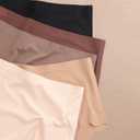 SHARICCA Seamless High Waisted Underwear for Women Cheeky Underwear Wave Edge No Show Bikini Panties Ribbed Panties Pack (Beige, M)