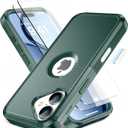 Magnetic for iPhone 17 Case, Compatible with Magsafe,2X Screen Protector,Military-Grade Protection, Drop-Proof Phone Cover for iPhone 17 6.3 inchs, Green-Hollow