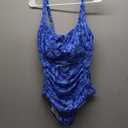 Aqua Eve One Piece Bathing Suit for Women Tummy Control Swimsuit Slimming Vintage Swimwear, Size XL