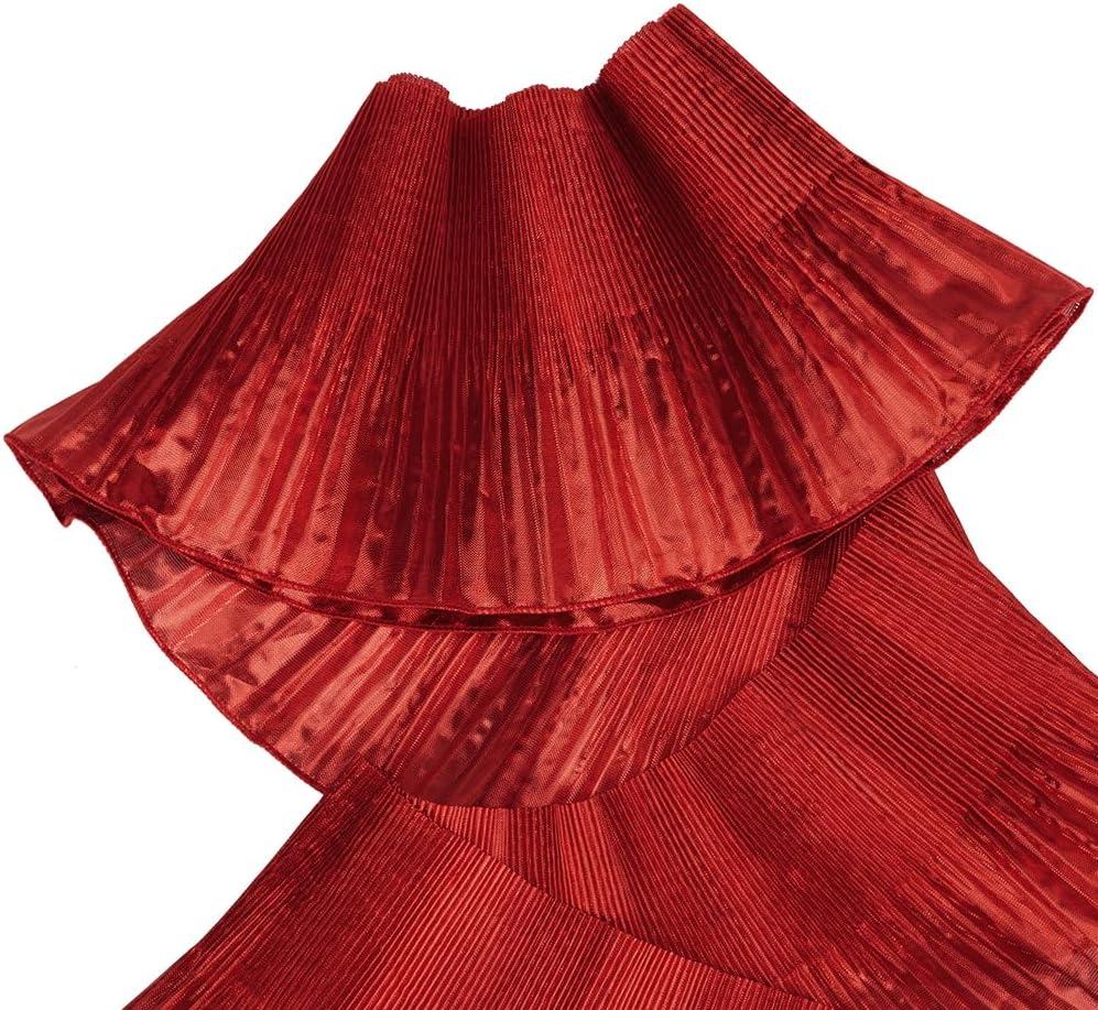 FINGERINSPIRE 3 Yards 3D Gradient Pleated Ruffle Lace Trim 6.1inch Wide Red Chiffon Decorative Ombre Tulle for Bridal Wedding Sewing Craft Decor