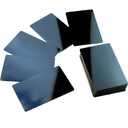 RXBC2011 100pcs Blank Metal Business Cards Laser Engraving Aluminum (black 100 pcs)