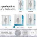 LiBa Bathroom Shower Curtain - Waterproof Plastic Shower Curtain Premium PEVA Non-Toxic with Rust Proof Grommets White 8G Heavy Duty Bathroom Accessories 72x84