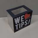 Acrylic Tip Jar for Bartender Bars 6 x 4 x 5 Inch Tip Collection Box Donation Suggestion Box Money Storage Container for Restaurants Musicians Driver