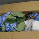 Hydrangea Artificial Flowers, 2 Pack 30in Blue Potted Plants, UV Resistant