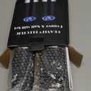 XinXu Gravity Electric Pepper and Salt Grinder Set, Adjustable Coarseness, with LED Light, One Hand Automatic Operation (Set/Black X)