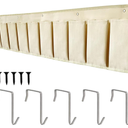 RVZONE RV Shoe Pockets 10 Pockets Heavy Hanging Bedside Storage Organizer with Sturdy Hooks Storage Pockets Hangs on bed for Shoes Toys and Tool Accessories