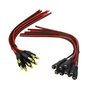 Real 18AWG) 10 Pairs 12V 5A DC Power Pigtail Barrel Plug Connector Cable, 2.1mm x 5.5mm Male Female DC Pigtail Connectors for CCTV Security Camera and 12V Power Supply Adapter by MILAPEAK