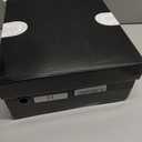 Christmas Santa Boots, Men's Wide Calf Santa Combat Boots with White Fur for Halloween Christmas Costume (Black)