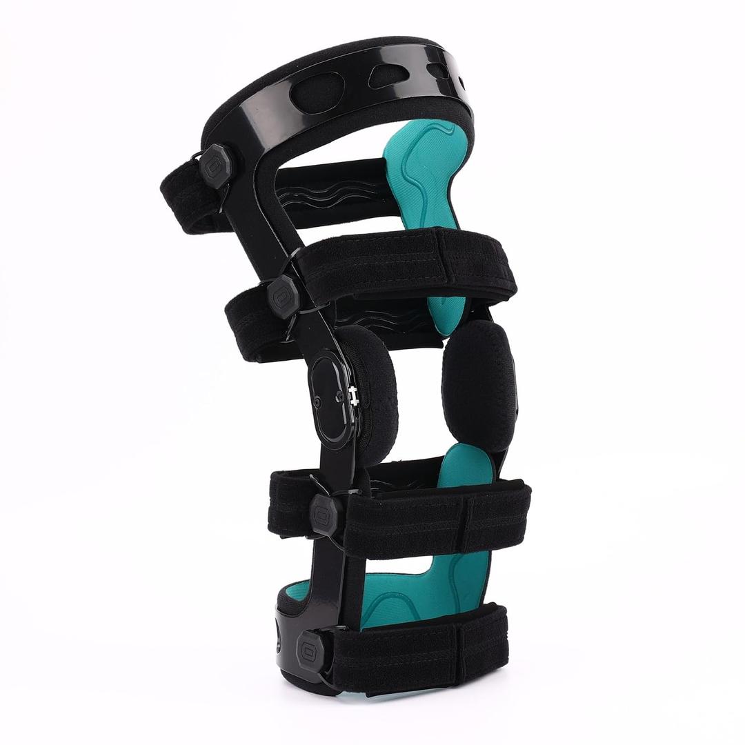 OA Unloader Knee Brace for Osteoarthritis ACL Functional Knee Brace for Ligament Injuries Double Upright Unloader Knee Support for PCL Bone-on-Bone Pain Arthritis Knee Joint Pain (Left, Medium)