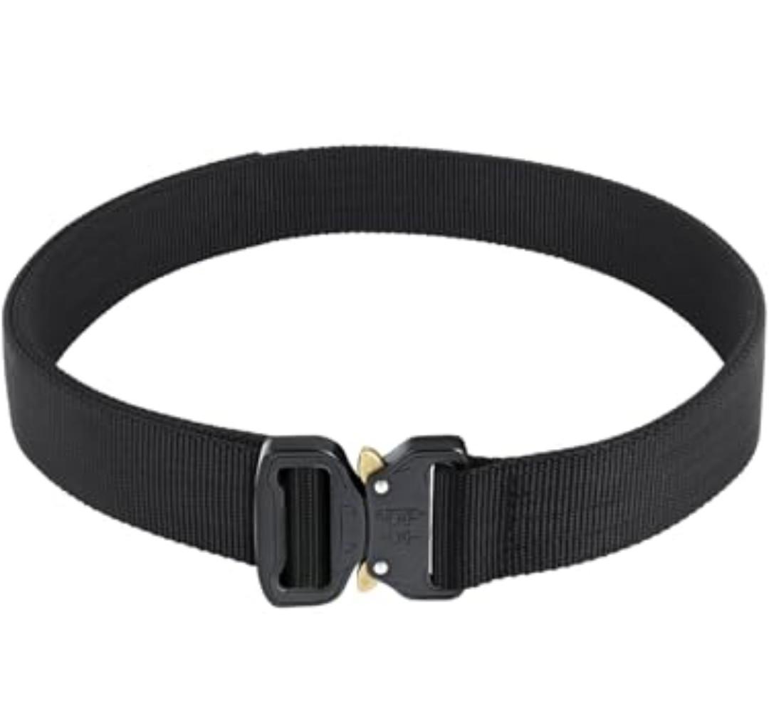 AIKATE Men Tactical Belt, Quick Release Battle Belt, Heavy Duty Stiffened 2-Ply 1.5” Nylon Military EDC Belt Pack Of 2