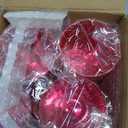50 Pcs Red Clear Plastic Cups for Party, 12 oz Disposable Stemless Wine Glasses, Cute Round Bottom Plastic Cocktail Cups for Christmas Valentine's Day Mother's Day Birthday Wedding Party
